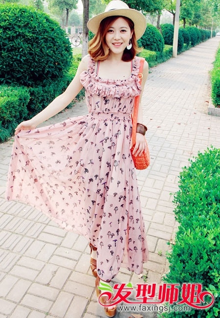 女生瘦脸发型 女生瘦脸梨花卷发型