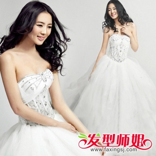 大脸女生的新娘梦 盘点圆脸国字脸女生新娘发型图片