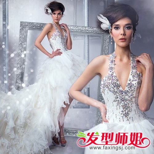 大脸女生的新娘梦 盘点圆脸国字脸女生新娘发型图片